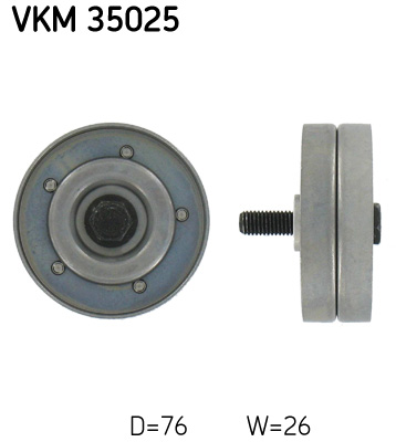 Deflection/Guide Pulley, V-ribbed belt - VKM 35025 SKF